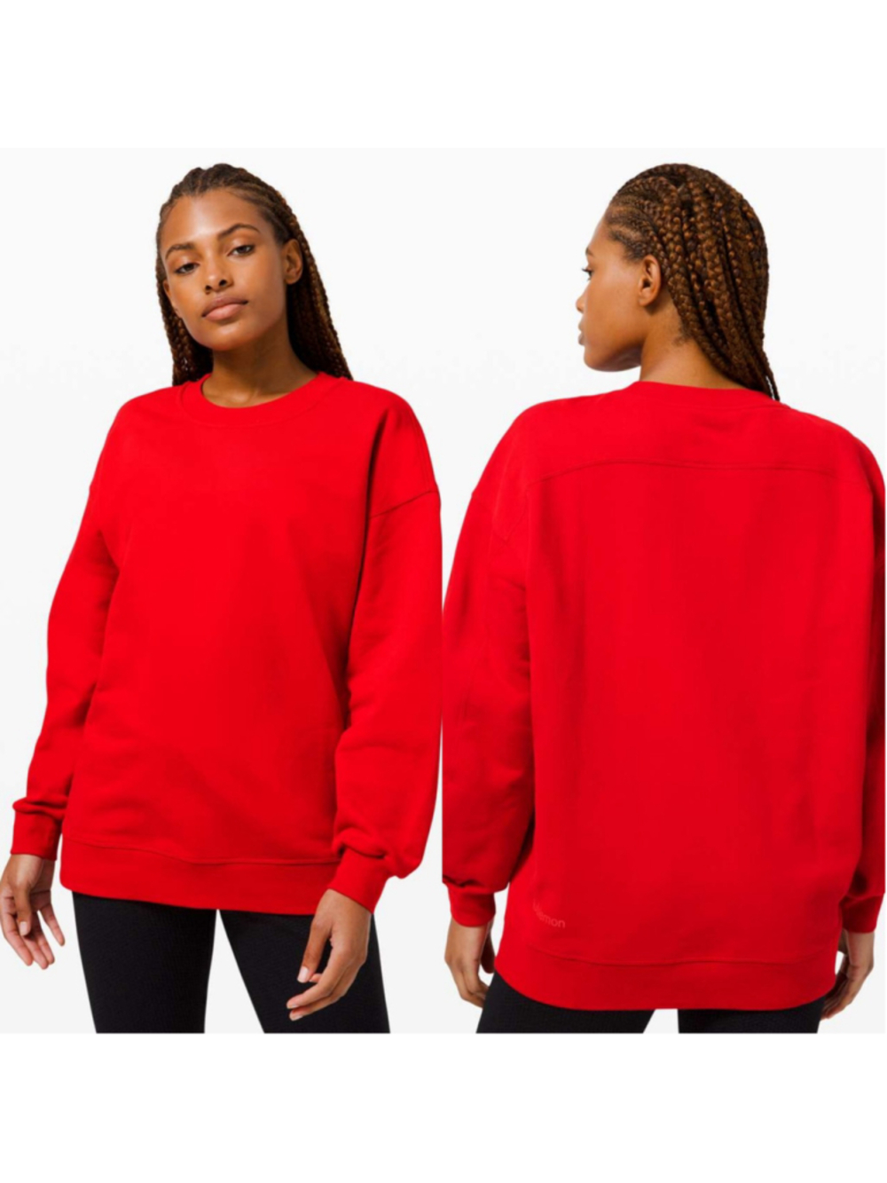 Lululemon Perfectly Oversized Crewneck Pullover Sweatshirt Red Size 6
